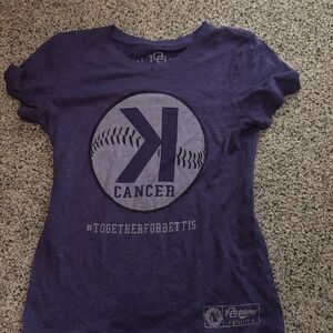 Stitches Purple Graphic Womens Tee
